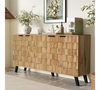 NovaFurnish Aparador moderno con 4 puertas, diseño práctico para salón, dormitorio y comedor (160,5 x 35,5 x 78 cm)