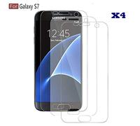 NOVAGO Compatible con Samsung Galaxy S7 - Juego de 4 protectores de pantalla flexibles resistentes a la caída y los golpes, cubre toda la pantalla (ver el vídeo de colocación antes de su aplicación)