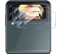 NOVAGO Compatible con Samsung Galaxy Z Flip 3 - Juego de 2 protectores de cristal templado ultrarresistentes para la parte de la cámara