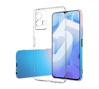NOVAGO Compatible con Vivo Y55 5G, carcasa trasera transparente de gel flexible resistente