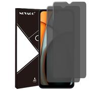 NOVAGO Compatible con Xiaomi Redmi A3 / Redmi A3X - Juego de 2 protectores de pantalla de cristal templado resistente 0,33 mm 9H (tintado antiespíón)