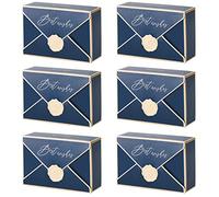 NOVAGO - Juego de 6 mini cajas de regalo, joyas, caramelos, grageas de cartón de papel con motivos (multicolor 4)