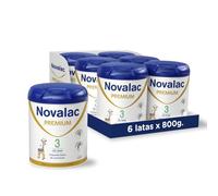 Novalac Premium 3 - Leche en polvo de Continuación 1-3 Años. Contribuye al normal desarrollo cognitivo y de los huesos del bebé. Fórmula rica en Calcio, Yodo y Vit D - 6 x 800 g