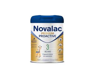 Novalac Premium Proactive 3 Leche de Continuación 1-3 Años. Contribuye al Desarrollo Normal y del sistema inmunitario del Bebé. Fórmula Elaborada con Pediatras rica en Calcio, Yodo, ViT A y D - 800 g