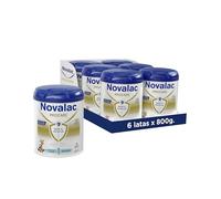 Novalac Proactive 1 - Leche en Polvo Infantil, Apoya la Salud Digestiva e Inmunológica, DHA, Prebióticos y Probióticos, Fórmula Elaborada con Pediatras, Bebés de 0-6 Meses - 6 x 800 g