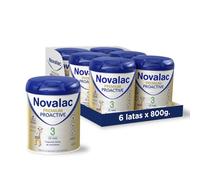 Novalac Proactive 3 - Leche en Polvo Infantil, para el Crecimiento, Apoya el Sistema Inmunitario, con Vitaminas y Minerales, Fórmula Elaborada con Pediatras, Niños de 1-3 Años - 6 x 800 g