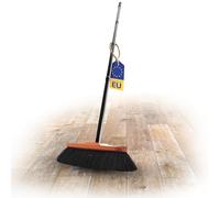 Novaliv Escoba de Habitación Con Mango Estable, Mezcla de Pelo de Caballo de Crin, Cerdas Suaves, 4 Piezas, Para Laminado y Parqué, Cepillo Con Cerdas Naturales