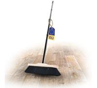 Novaliv Escoba de habitación con mango estable, pelo de caballo auténtico, cerdas suaves, 4 piezas, cepillo de crin, cerdas naturales