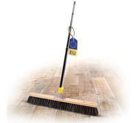 Novaliv Escoba grande de 60 cm con mango y cerdas para mezcla de pelo, ideal como escoba de taller y sala