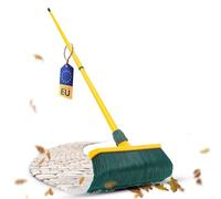 Novaliv Escoba para garras (40 cm, cabezal de plástico con mango | Cerdas curvas, escobas de calle, escoba de hojas, escoba de jardín con mango, escoba de garra