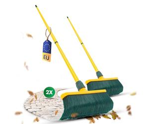 Novaliv Juego de escoba para garras de 40 cm, de plástico con mango, escoba rascadora, escoba para exteriores, jardín (2, 40 cm con mango de 40 cm)