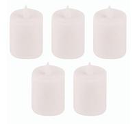 Novaliv Velas LED para exteriores, 5 unidades, luz blanca para tumbas LED con batería, vela permanente, velas LED, llama parpadeante, quemador permanente, vela de cementerio, iluminación ambiental,