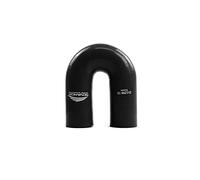 NovaNox - Manguera de silicona para aire de carga (45°, 90°, 135°/180°, tamaño a elegir), diámetro interior: 45 mm de diámetro, color: negro, ángulo de manguera: arco de 180°