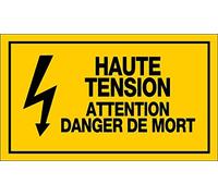Novap - Panel alta tensión, atención peligro de muerte, 330 x 200 mm, rígido