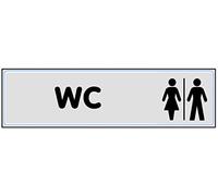 Novap - placa - WC - 170 x 45 mm rígida - plata - gris metalizado