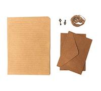 Novara 12 Piezas de Papel Kraft Vintage Papel de Escribir Papel de Estilo Europeo para Escribir Cartas Papel de Carta PapeleríA, NúMero 16