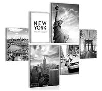 Novart Cuadros New York City - CON ESTILO, SIN NECESIDAD DE MARCO - Moderne Collage USA - Salón Dormitorio - N013163a