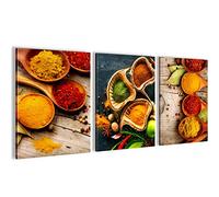 Novart Set Cuadros Decorativos Cocina - Cuelgue su cuadro al instante - Especias - 3 Partes - N000435a