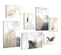Novart Set de Decoración de Pared con Cuadros Moderno Cuadro - LISTO PARA COLGAR - No Necesita Marco - Dormitorio Salón Cocina - N028672a