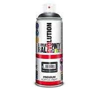 NOVASOL Pintura Spray Acrílica Brillo PINTYPLUS Evolution 520cc Black Grey Ral 7021, Único, 300 g (Paquete de 1), 400