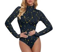Novastar Body de manga larga para mujer, traje de cuerpo de constelación para mujer con control de abdomen, Style-27, XXL