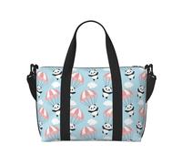 Novastar Bolsa de mano para laptop para el trabajo, lindo panda volando en el cielo, bolsas de fin de semana para mujeres, viajes, bolsa de gimnasio para mujeres y hombres, bolsa de viaje cruzada para