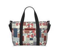 Novastar Bolsa de mano para laptop para mujer, trabajo, patchwork en estilo campestre, bolsas de fin de semana para mujeres, viajes, bolsa de gimnasio para mujeres y hombres, bolsas de viaje cruzadas