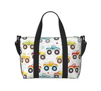Novastar - Bolsa de mano para portátil para mujer, trabajo - Caricaturas Monster Trucks Overnight Weekender Bolsas para mujeres viajes, bolsa de gimnasio para mujeres y hombres, bolsas de viaje