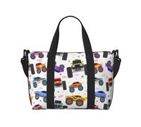 Novastar - Bolsa de mano para portátil para mujer, trabajo - Caricaturas Monster Trucks1 Bolsas de fin de semana para mujer, viajes, bolsa de gimnasio para mujeres y hombres, bolsas de viaje cruzadas
