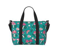 Novastar - Bolsa de mano para portátil para mujer, trabajo - Flores de hongos rojos, bolsas de fin de semana para mujer, viajes, bolsa de gimnasio para mujeres y hombres, bolsas de viaje cruzadas para