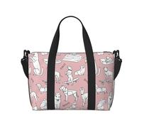 Novastar - Bolsa de mano para portátil para mujer, trabajo - Linda perrita blanca para mujer, bolsa de viaje para mujer, bolsa de gimnasio para mujeres y hombres, bolsa de viaje cruzada para mujeres y