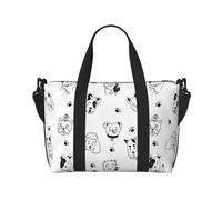 Novastar - Bolsa de mano para portátil para mujer, trabajo - Linda perrita feliz durante la noche, bolsas de fin de semana para mujeres, viajes, bolsa de gimnasio para mujeres y hombres, bolsas de