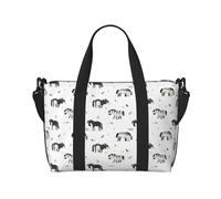 Novastar - Bolsa de mano para portátil para mujer, trabajo - Minimalista lindo caballo cebra bolsa de fin de semana para mujer, viajes, bolsa de gimnasio para mujeres y hombres, bolsas de viaje