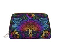 Novastar Bolsa de maquillaje de viaje grande - Mandalas indias libélula PVC bolsas de cosméticos para mujeres con cremallera, bolsa de maquillaje portátil para el cuidado de la piel, bolsa de aseo