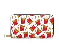 Novastar Carteras delgadas de cuero para mujeres y hombres, bonita cartera para tarjetas de papas fritas con cremallera