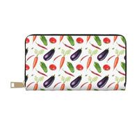 Novastar Carteras delgadas de cuero para mujeres y hombres, cartera de tarjetas de zanahoria y chile seco con cremallera para mujeres y hombres