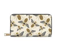 Novastar Carteras delgadas de cuero para mujeres y hombres, cartera para tarjetas Flying Bees1 para mujeres y hombres con cremallera