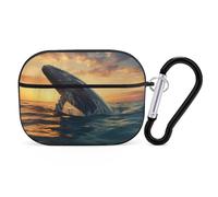 Novastar Funda compatible con Airpods Pro de 2ª generación - Bonita funda compatible con Airpods Pro, funda Sunset Ocean Whale compatible con Airpods Pro 2