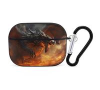 Novastar Funda compatible con Airpods Pro de 2ª generación, bonita funda compatible con Airpods Pro, funda ardiente del dragón del caos compatible con Airpods Pro 2