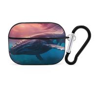 Novastar Funda compatible con Airpods Pro de 2ª generación, bonita funda compatible con Airpods Pro, funda Sunshine Ocean Whale compatible con Airpods Pro 2
