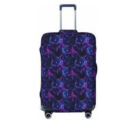 Novastar Funda protectora para equipaje, suave con estampado de cabeza de lobo de neón para maletas de 45,7 a 53,3 cm