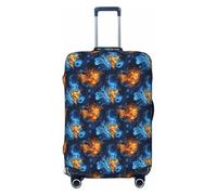 Novastar Funda protectora para equipaje, suave y fresca con estampado de cabeza de león de llama, para maletas de 45,7 a 53,3 cm
