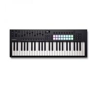 Novation Launchkey 49 MK4 controlador de teclado MIDI USB | USB, 49 teclas semicontrapesadas, 16 pads con pospulsación polifónica, 9 faders, ruedas de tono/modulación, pantalla OLED