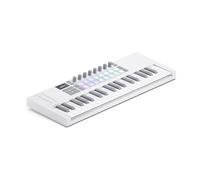 Novation Launchkey Mini 37 Blanco [MK4]: Controlador de teclado MIDI portátil, 37 teclas, USB e integración DAW. Modos Chord y Scale, pads de percusión, arpegiador y paquete de software musical