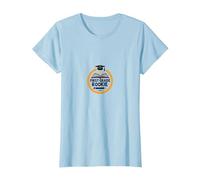 Novato de Primer Grado: Adorable Emblema Escolar para niños Camiseta, Mujer, Azul Bebé, M