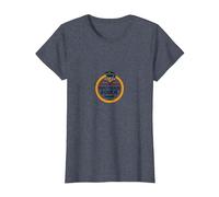 Novato de Primer Grado: Adorable Emblema Escolar para niños Camiseta, Mujer, Azul Jaspeado, M