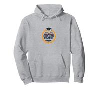 Novato de Primer Grado: Adorable Emblema Escolar para niños Sudadera con Capucha, Unisex para Adultos, Gris Jaspeado, XL
