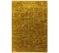 Novatrend Alfombra de salón moderna amarillo oro 160x230 cm