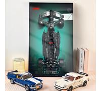 NOVDA Panel de pared para Lego Technic Mercedes-AMG F1 W14 E Race Car 42171 Marco de presentación para Fórmula 1 Soporte de pared de coche, marco de fotos 75 x 45 cm (solo marco)