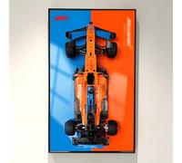 NOVDA Pizarra de pared para Lego Technic McLaren F1 Racing Car Race, 42141, marco de doble color, para Fórmula 1, soporte de pared, marco de fotos 75 x 45 cm (solo marco)